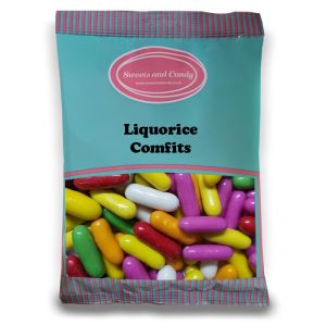 Liquorice Comfits - 1Kg Bulk bag of traditional liquorice sweets with a crunchy candy shell