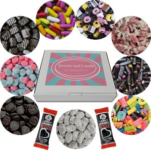 Our Sweets and Candy Hamper box full of your favourite liquorice flavour pick and mix sweets