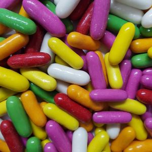 Taveners Liquorice Comfits - traditional liquorice sweets with a hard candy shell.