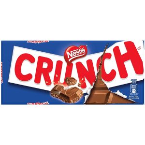 Each Crunch bar is a simple crunchy combination of delicious smooth milk chocolate and crispy cereal pieces.
