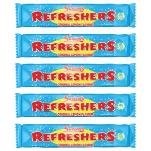 A pack of 7 original lemon flavour refreshers chew bars, the classic chewy retro sweets!