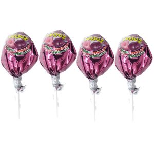 Cola flavour mega lollies with a bubblegum centre