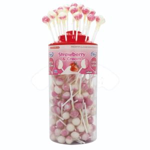 A full jar of Vidal strawberry and cream individually wrapped lollies