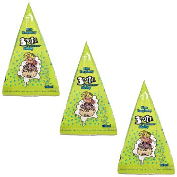 A pack of 3 Brain Licker, super sour blue raspberry freezer slushy